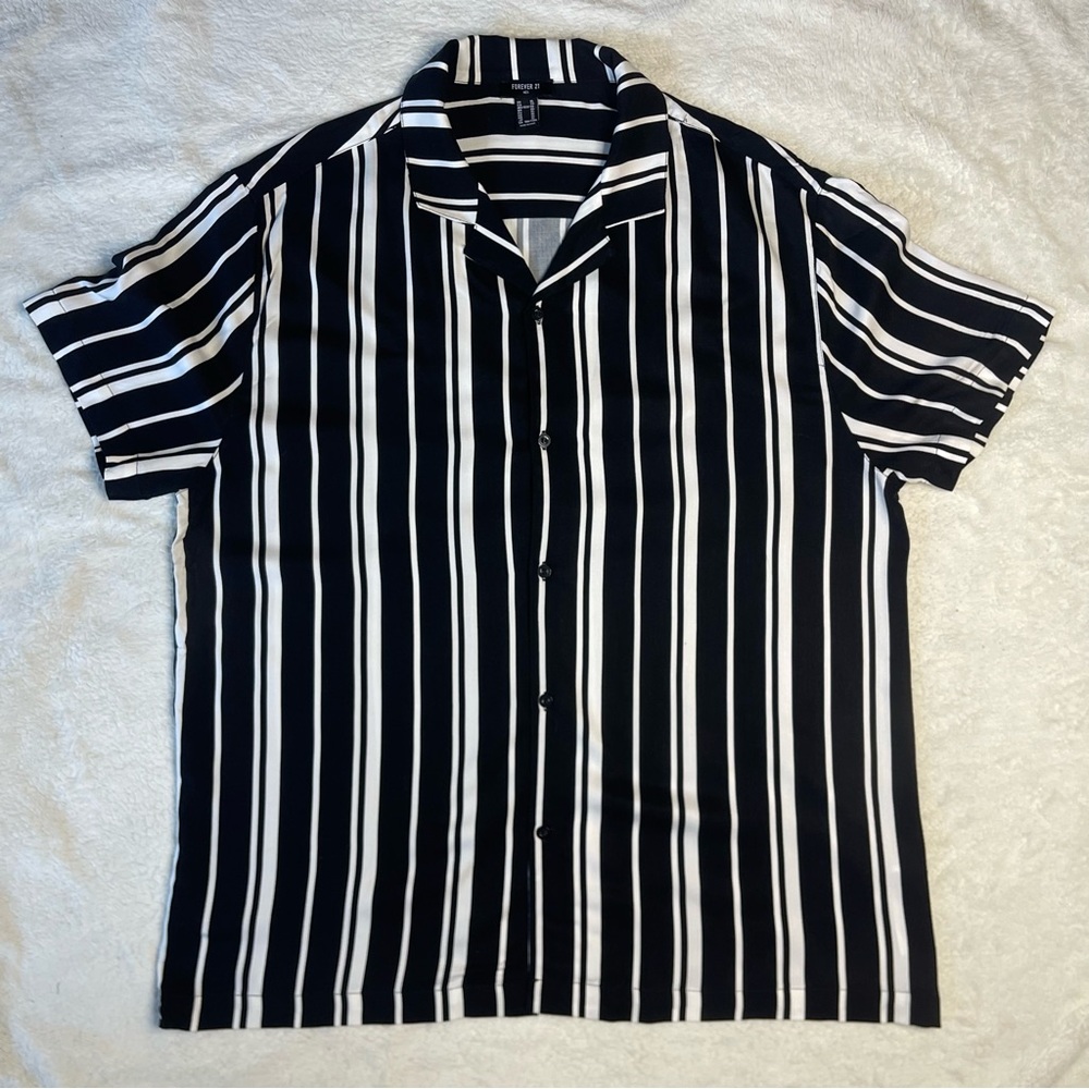 Forever 21 Striped Short Sleeve Shirt